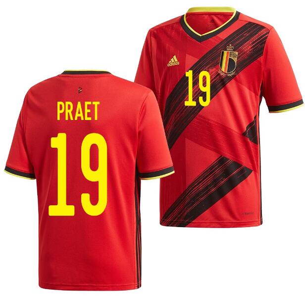 2020 EURO Belgium Home Kit Soccer Jersey Dennis Praet #19